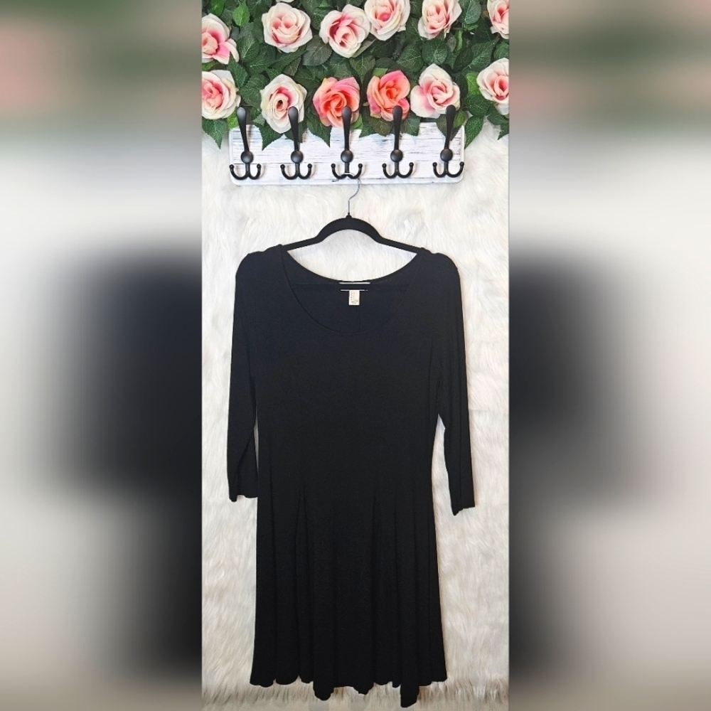 Forever 21 Jersey Knit Long Sleeve Fit and Flare Dress